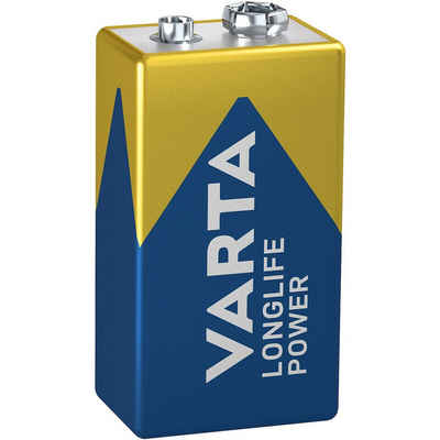 VARTA LONGLIFE Power Batterie, (9 V, 1 St), E-Block / 6LP3146, 9 V, Alkali