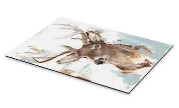 Posterlounge Alu-Dibond-Druck Ethan Harper, Moderner Hirsch II, Wohnzimmer Shabby Chic Malerei