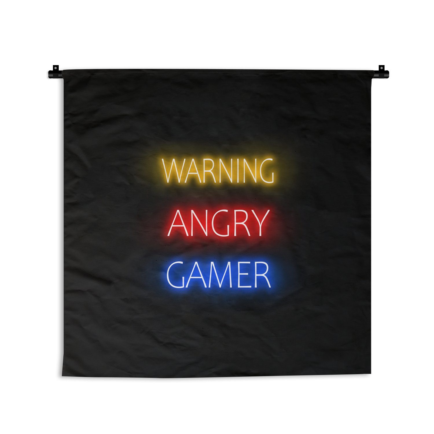 MuchoWow Wanddekoobjekt Gaming - Zitate - Warnung wütender Gamer - Neon, Wanddeko für Wohnzimmer, Schlafzimmer, Kleid, Wandbehang, Kinderzimmer
