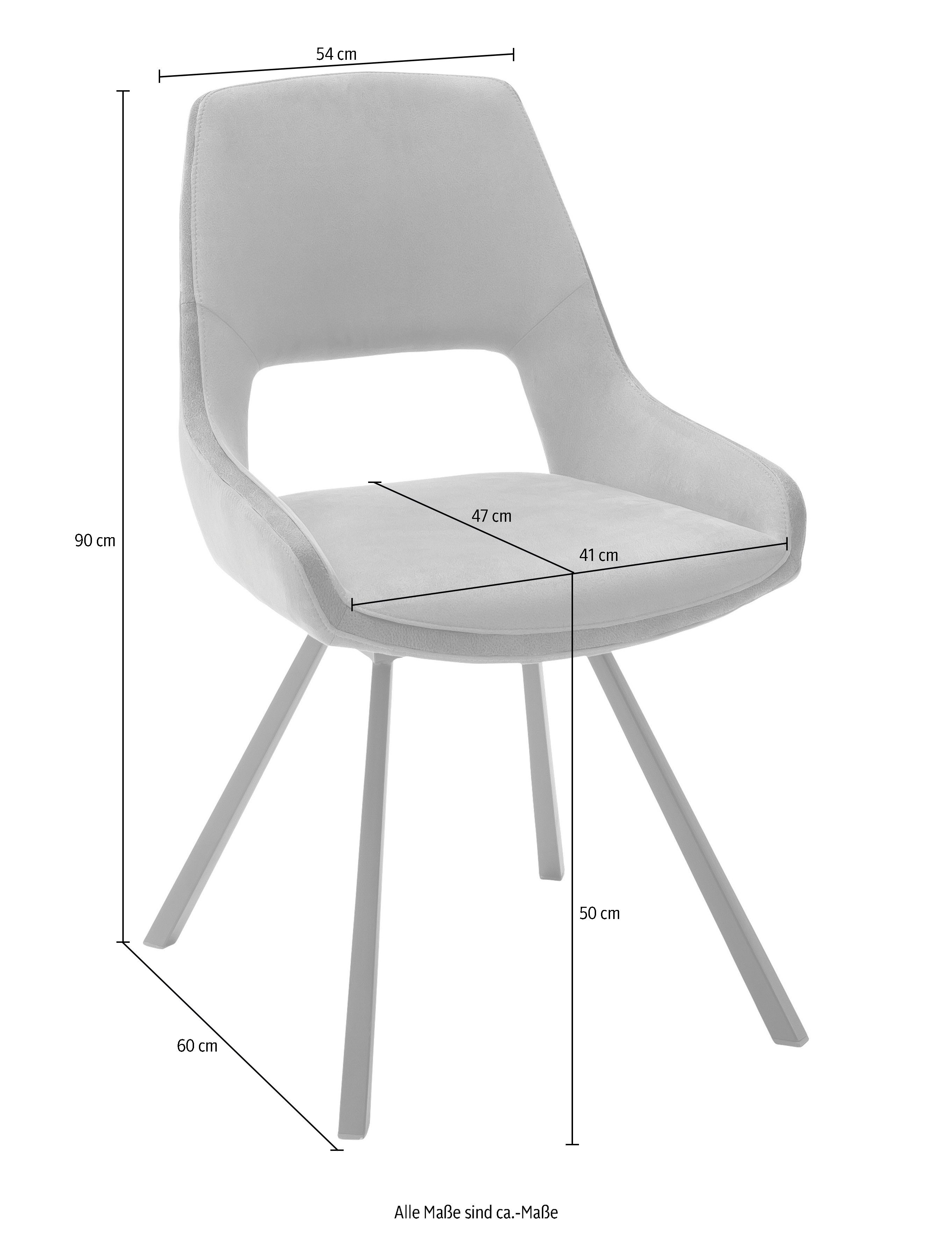 MCA furniture Esszimmerstuhl St), | 2 180°drehbar kg Stuhl mit belastbar 120 Nivellierung, Bayonne Set, Cappuccino-Schlamm Cappuccino bis (Set, 2-er