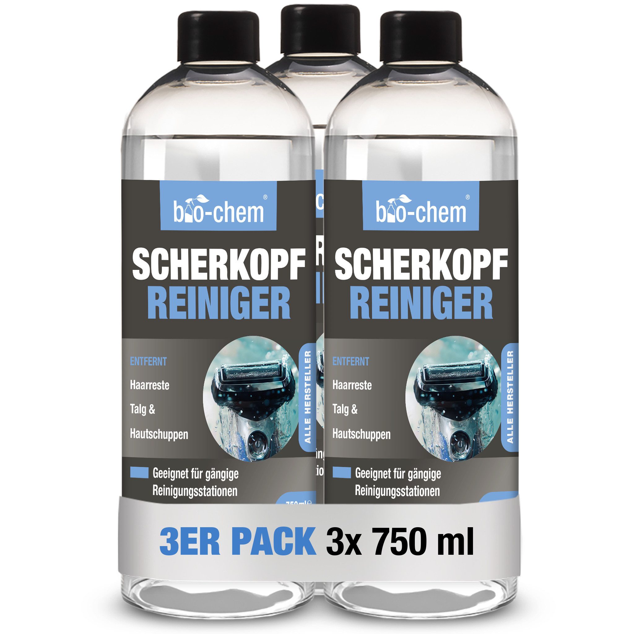 bio-chem Scherkopfreiniger 750ml – Nachfüller für Rasierer – bio-chem Scherkopfreiniger