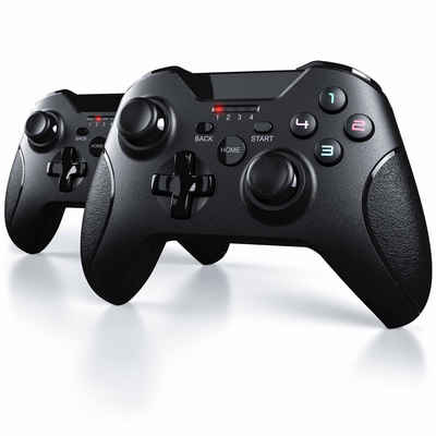 CSL Gaming-Controller (Spar-Set, 2 St., Wireless Gamepad für PC & PS3 im Xbox-Design, kabellos, 2,4 Ghz Dongle)