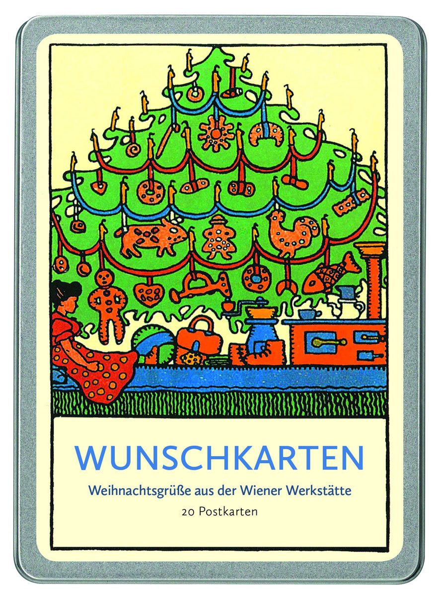 Papermoon Postkarte Wunschkarten: Weihnachtsgrüße aus der Wiener Werkstätte