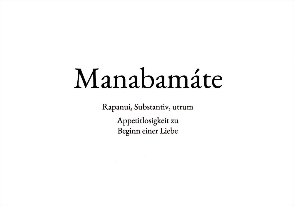 Wortschatz- Postkarte "Manabamáte"