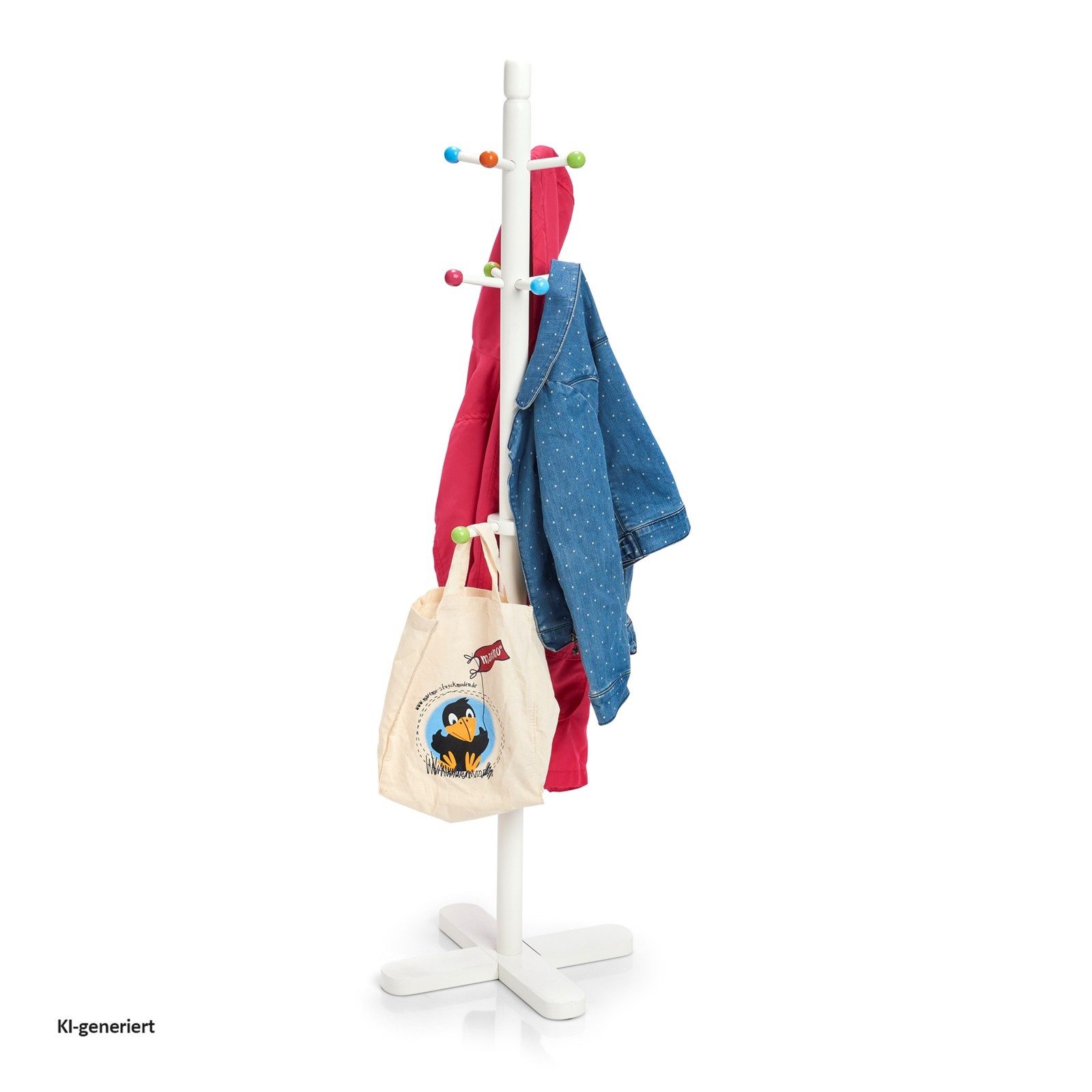 Zeller Present Kleiderständer Kleiderständer Kinderkleiderständer Weiß, (Stück, 1 St., 1 Kleiderständer ohne Dekoration), Kindermöbel Kindergarderobe