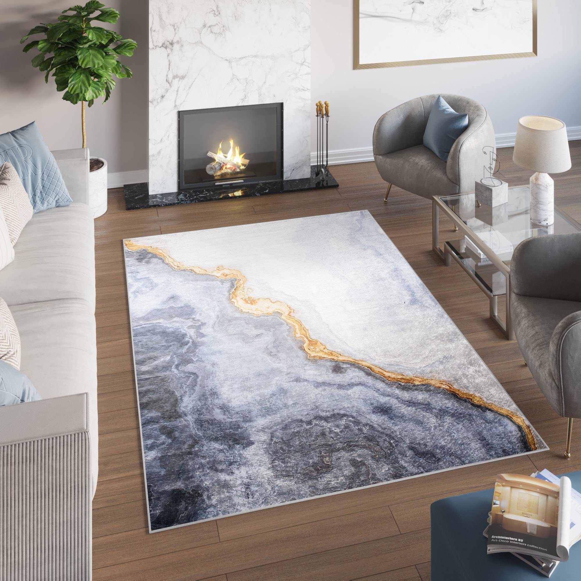 Tapiso Designteppich TOSCANA, rechteckig, Höhe: 6 mm, Wohnzimmer, Schlafzim günstig online kaufen