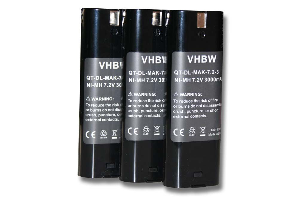 vhbw kompatibel mit Makita UM1270DW Akku NiMH 3000 mAh (7,2 V)