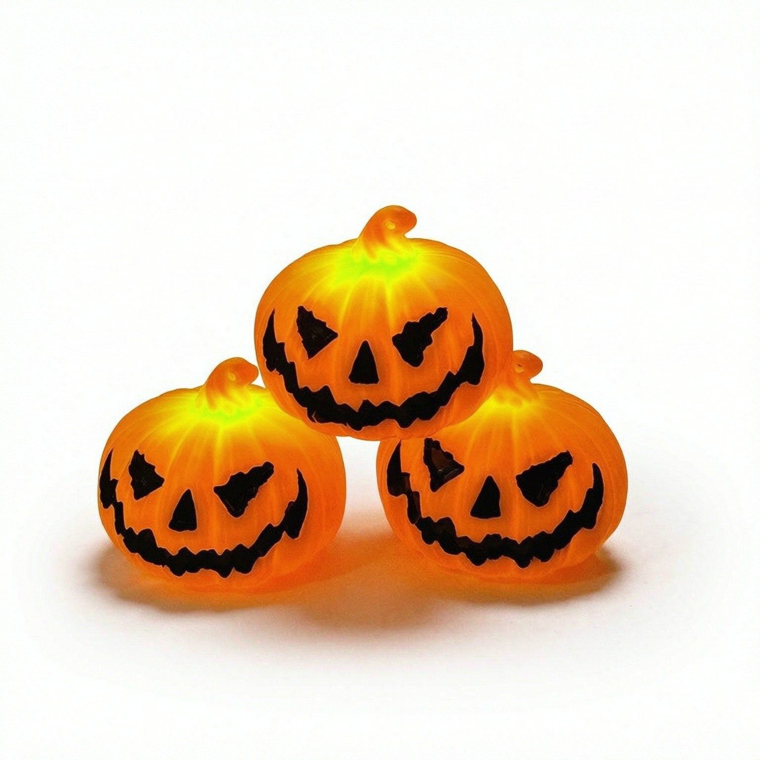 nsihing LED-Kerze Halloween LED-Kürbislichter, 3er-Pack Kerzen