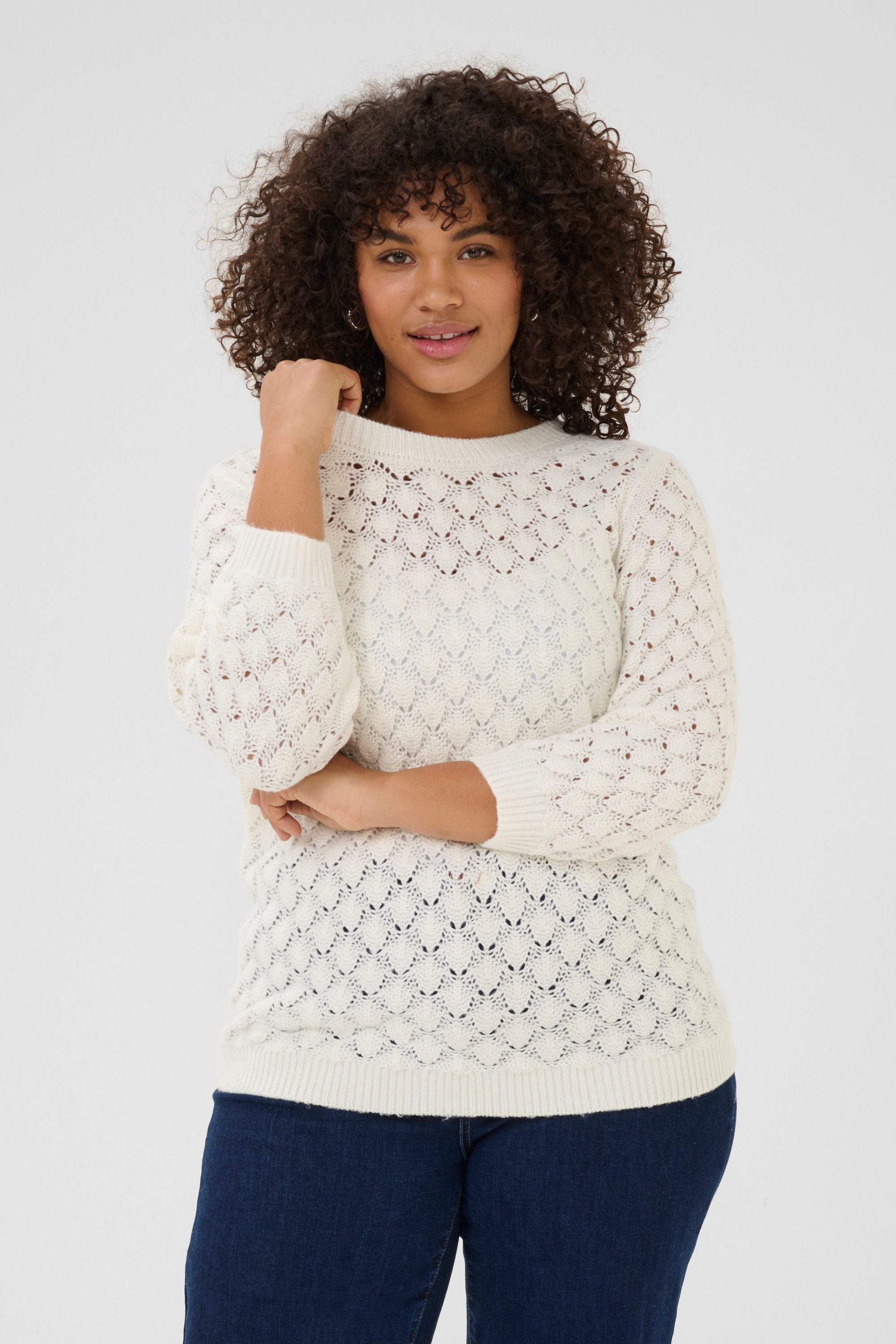 KAFFE Curve Strickpullover Strickpullover KCmani Große Größen