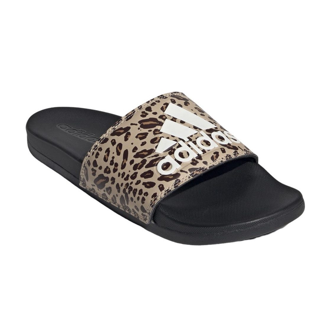 Adilette Comfort schwarz/weiss/braun Damen - 1 Paar Badeschuh