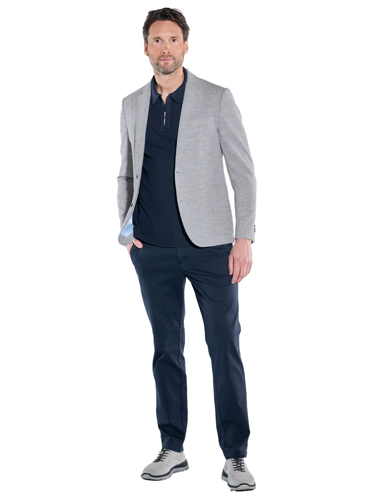 Engbers Sakko Herren Freizeit-Sakko slim fit, Hellgrau