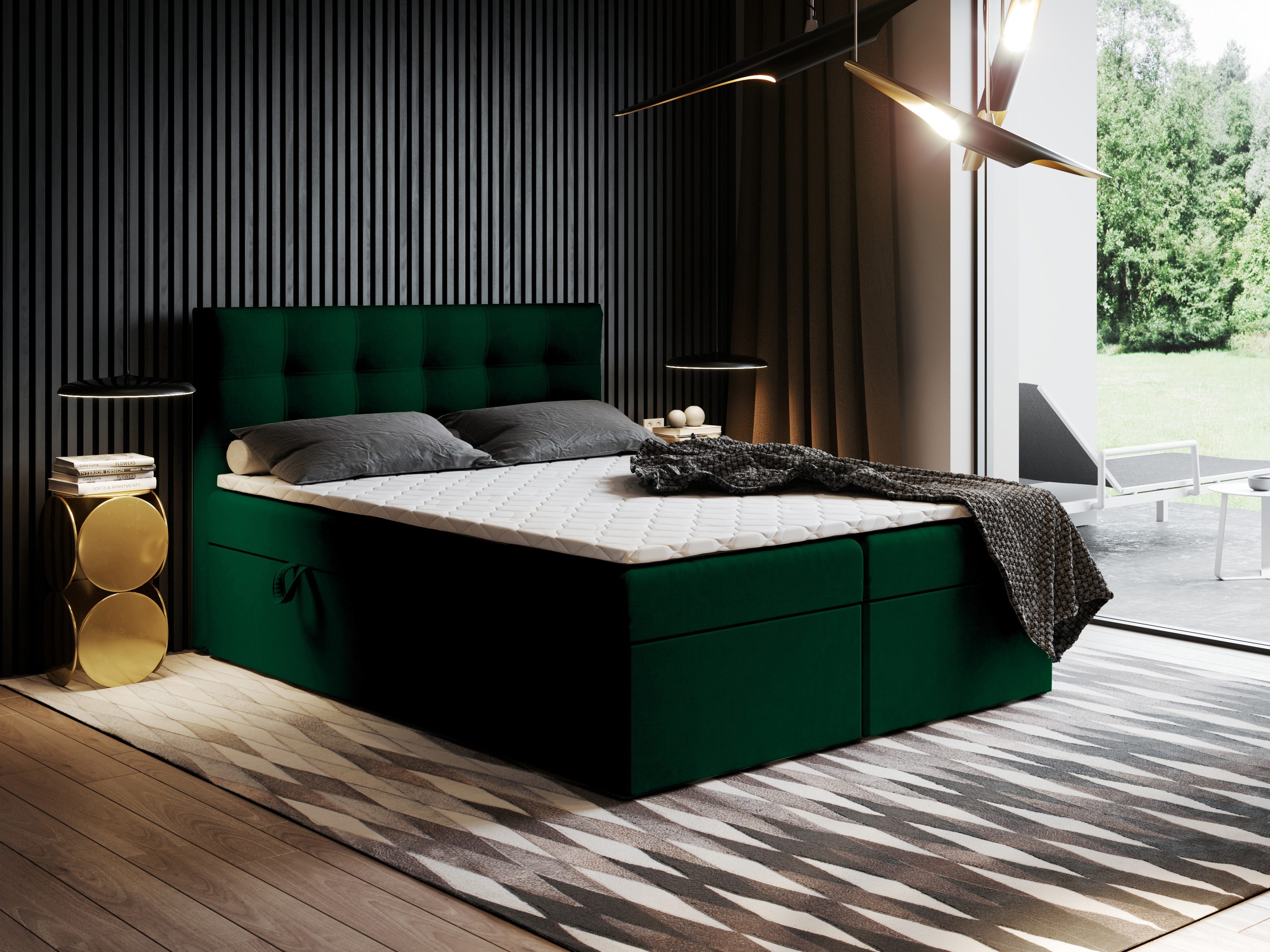 Godre Boxspringbett mit Bettkasten Ewora 140x200 günstig online kaufen