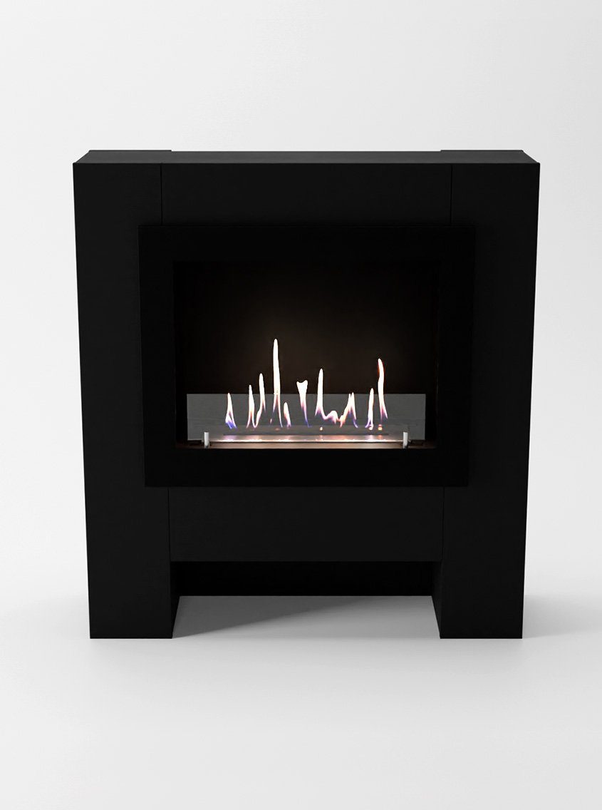 GLOW FIRE Echtfeuer-Dekokamin Harstad RW Ethanol Kamin, Bioethanol Kamin mit 3h Brenndauer, Heizleistung bis 2 kw