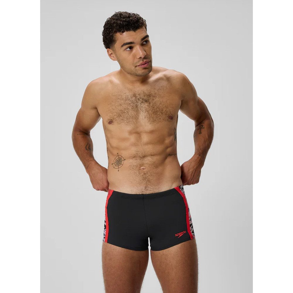 Speedo Badehose Speedo Aquashort Herren Badehose 8-00302015334 Schwarz/Rot