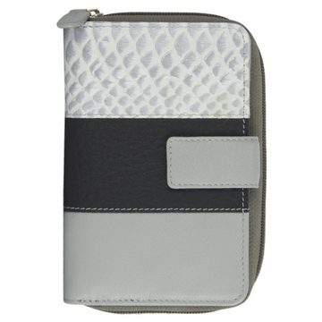 Sunsa Geldbörse Leder Geldbeutel Portemonnaie aus Lederresten Brieftasche, echt Leder, mit RFID-Schutz, in zeitlosen Design