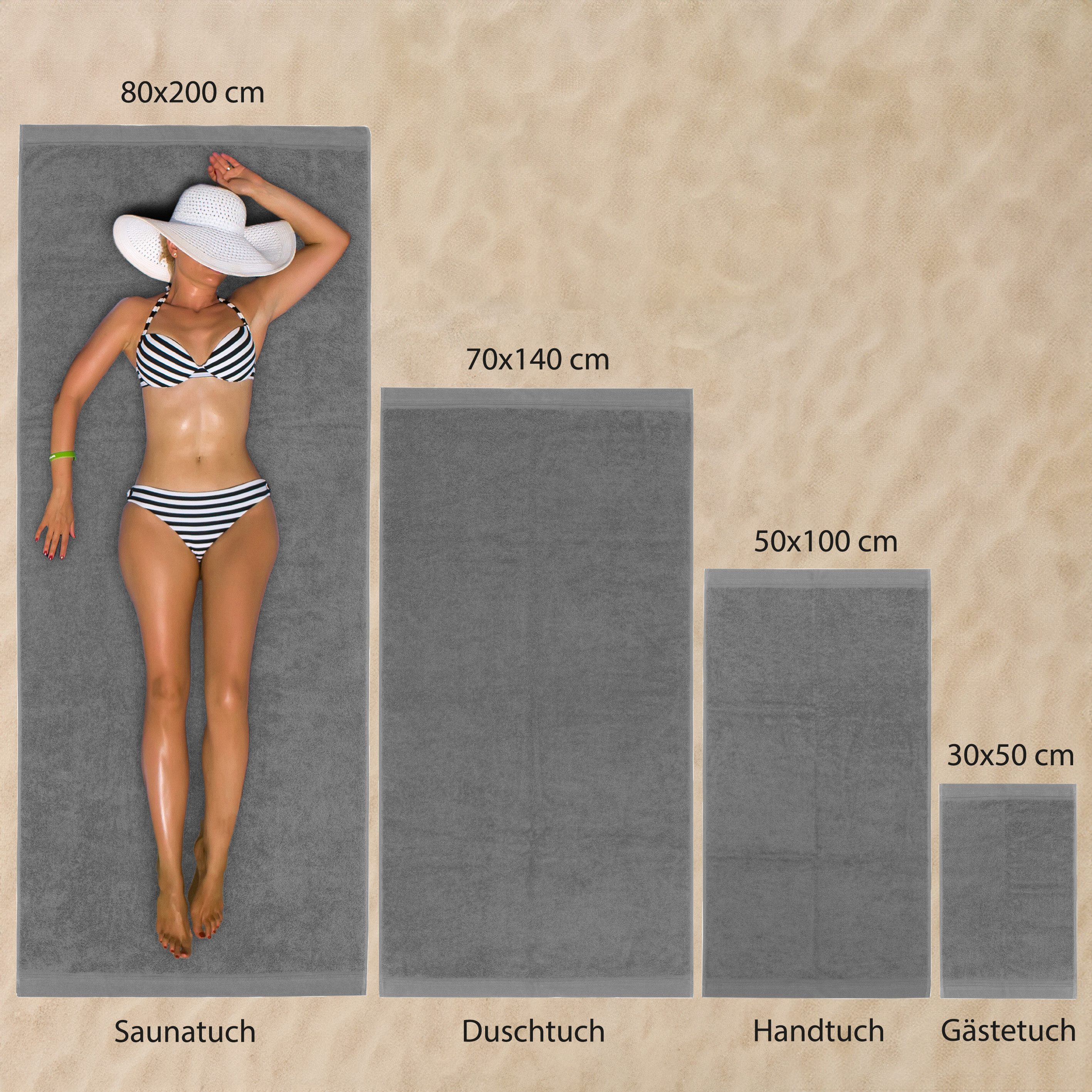 Hausfelder Handtücher Hausfelder Handtücher Set (Grau, günstig online kaufen