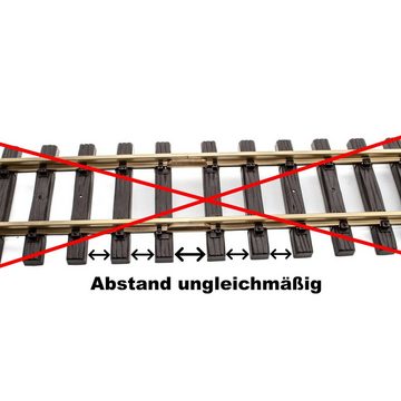 ML-Train Gleise-Set gebogen Radius 90 cm & 120 cm mit 15mm Messing Verbindern - mit allen, Spur G Gleissystemen kombinierbar