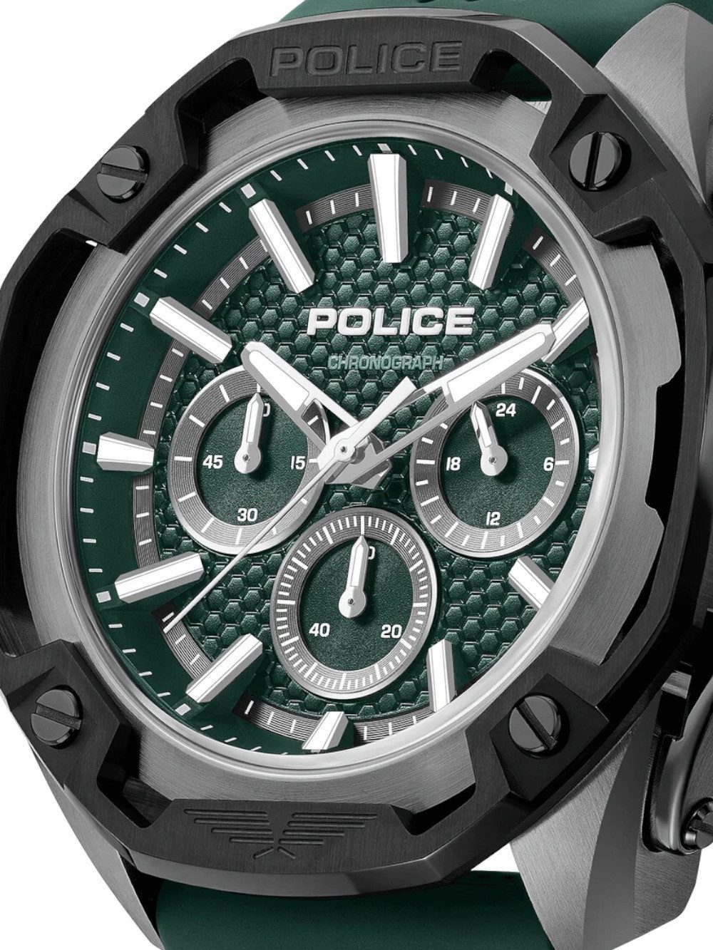 Police Quarzuhr Police PEWGQ0093202 Herrenuhr Centurian Chronograph 46mm 5ATM Police PEWGQ0093202 Herrenuhr Centurian Chronograph 46mm 5ATM