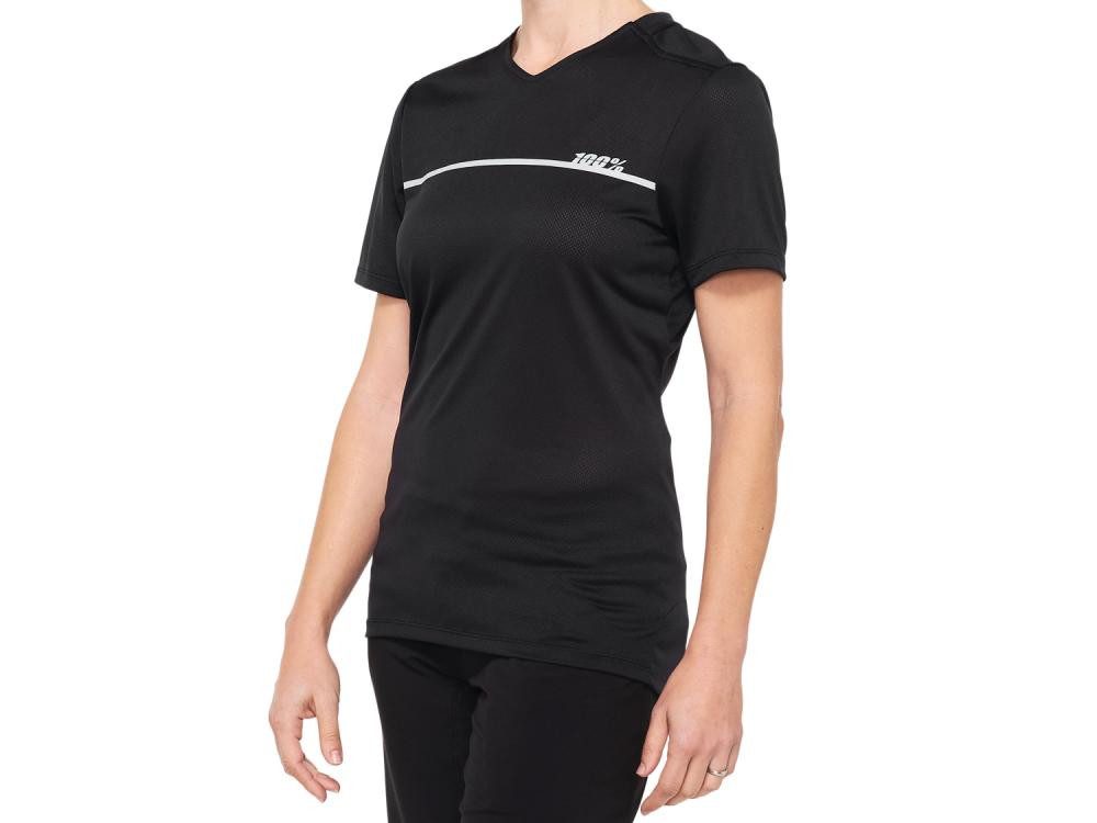 100% Bikerjacke 100% Ridecamp Womens Short Sleeve Jersey M black/grey - atmungsaktives