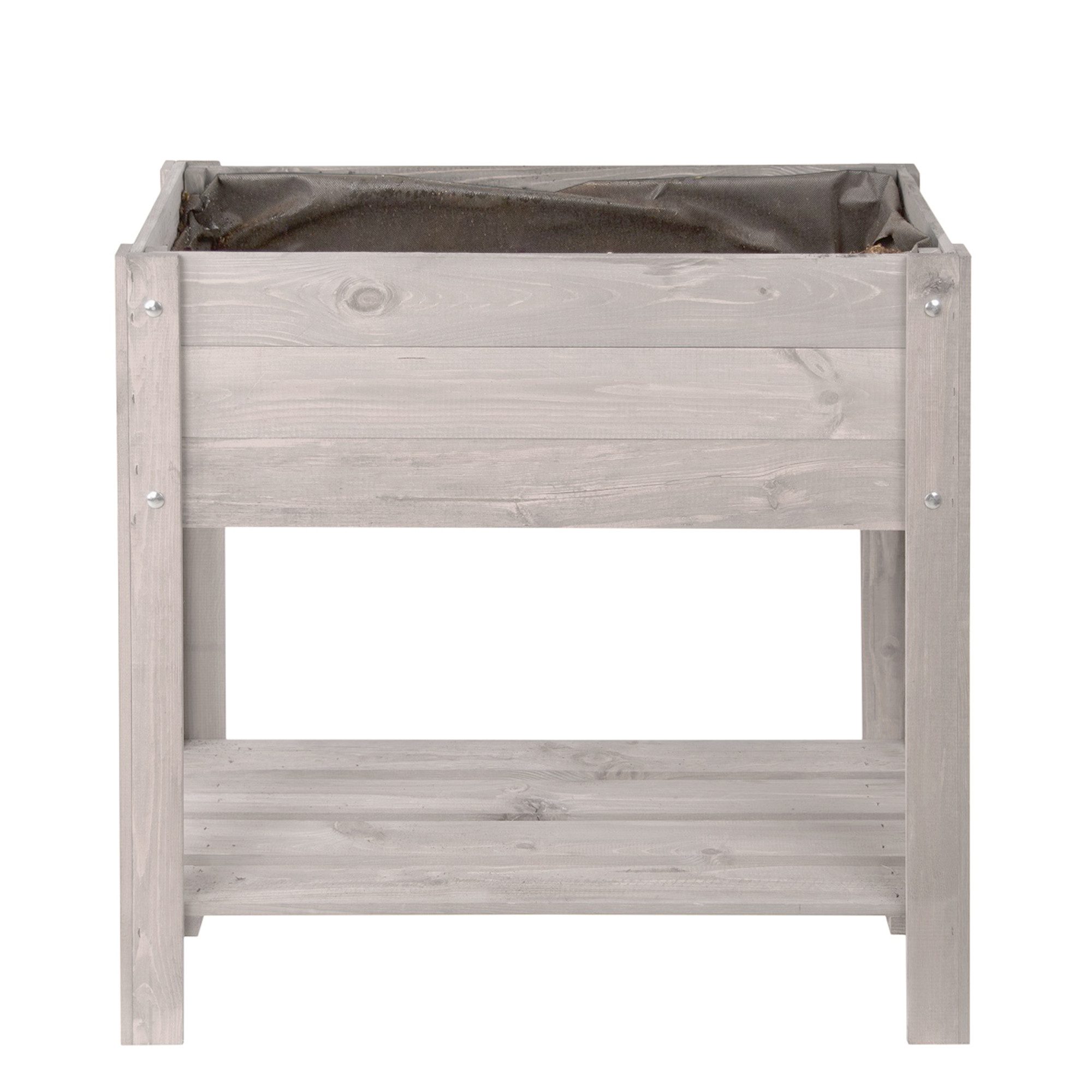 Esschert Design BV Hochbeet Hochbeet aus Holz mit Ablage, 78x40x78,5 cm (L x B x H)