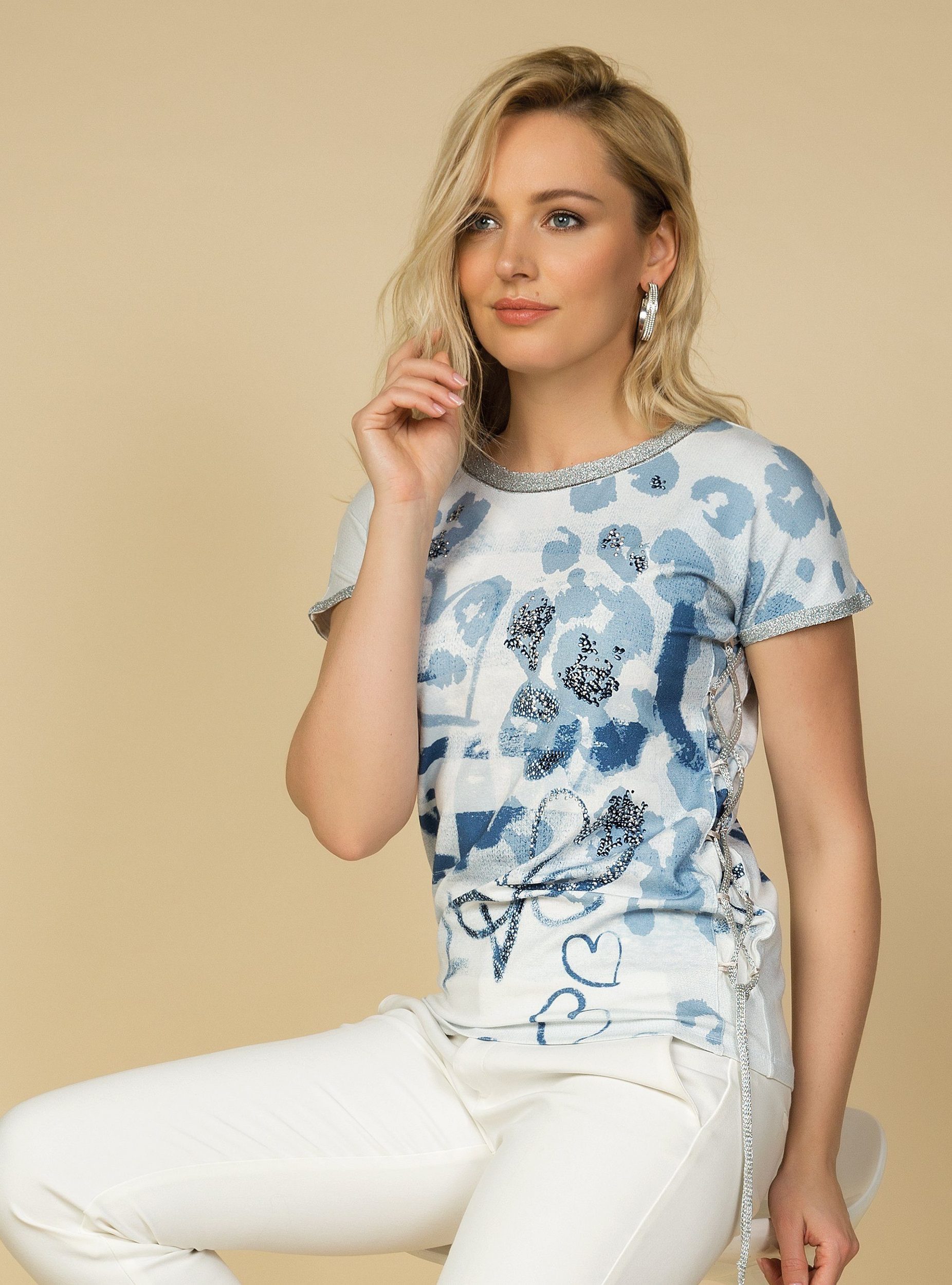 Passioni Print-Shirt mit abstraktem Leo-Print und günstig online kaufen