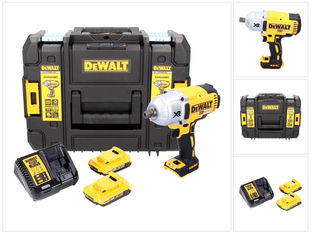DeWalt Akku-Schlagschrauber DCF 899 D2 Akku Schlagschrauber 18 V 950 Nm 1/2" Brushless + 2x Akku