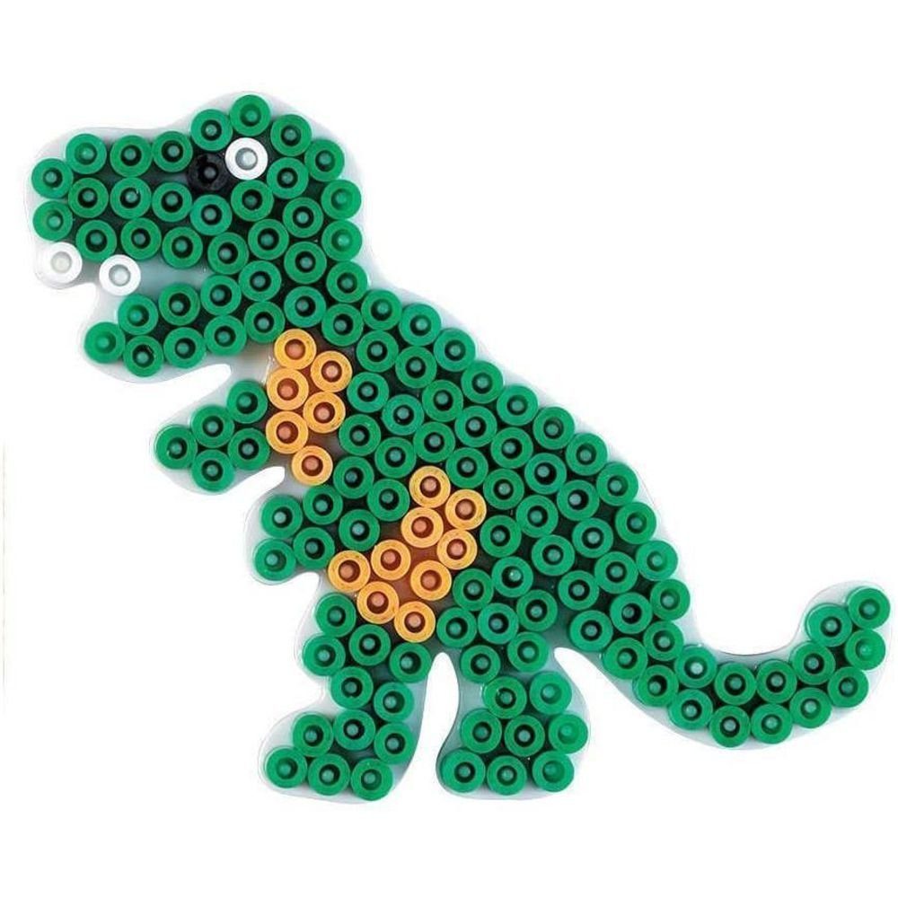 Hama Perlen Bügelperlen Stiftplatte Dinosaurier, für Midi-Perlen 5mm Perlenvorlage Steckplatte T-Rex