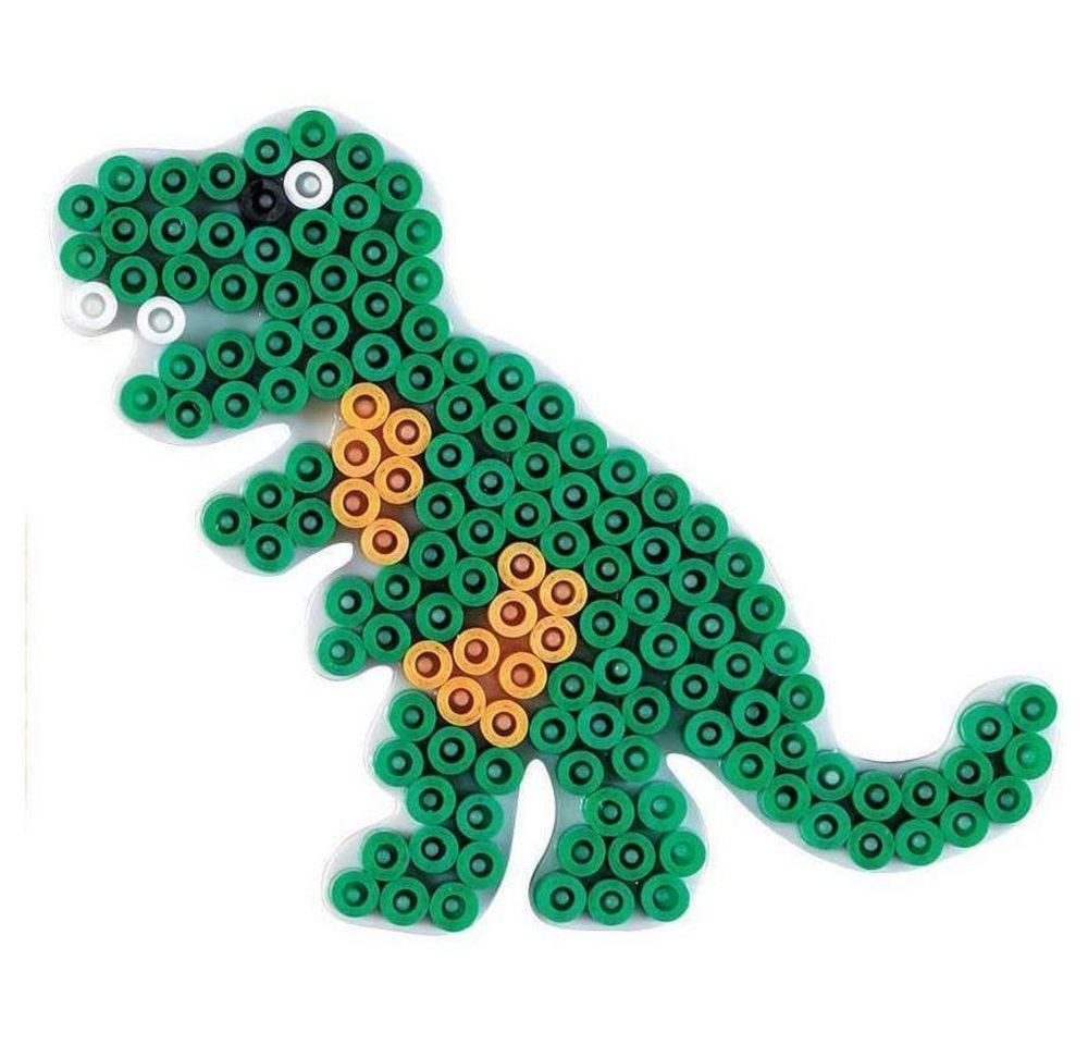 Thumbnail - Hama Perlen Bügelperlen Stiftplatte Dinosaurier, für Midi-Perlen 5mm Perlenvorlage Steckplatte T-Rex