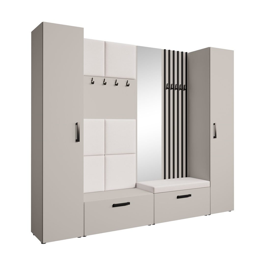 Beautysofa Garderobenschrank mit gepolsterten Paneelen und günstig online kaufen