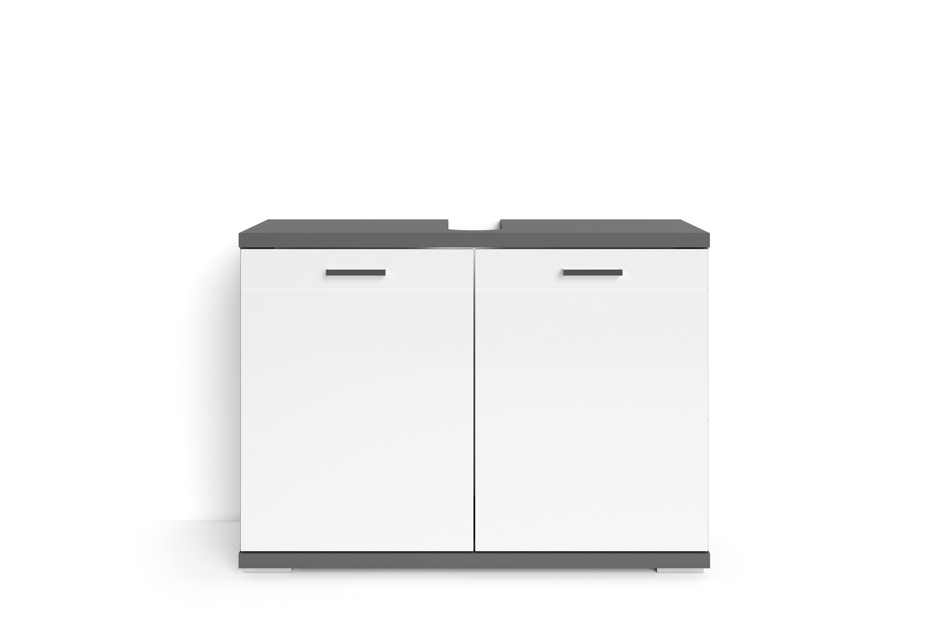 freiraum Waschbeckenunterschrank NEBRASKA in Anthrazit/Weiß 80 x 59 x 31,5 cm (BxHxT)