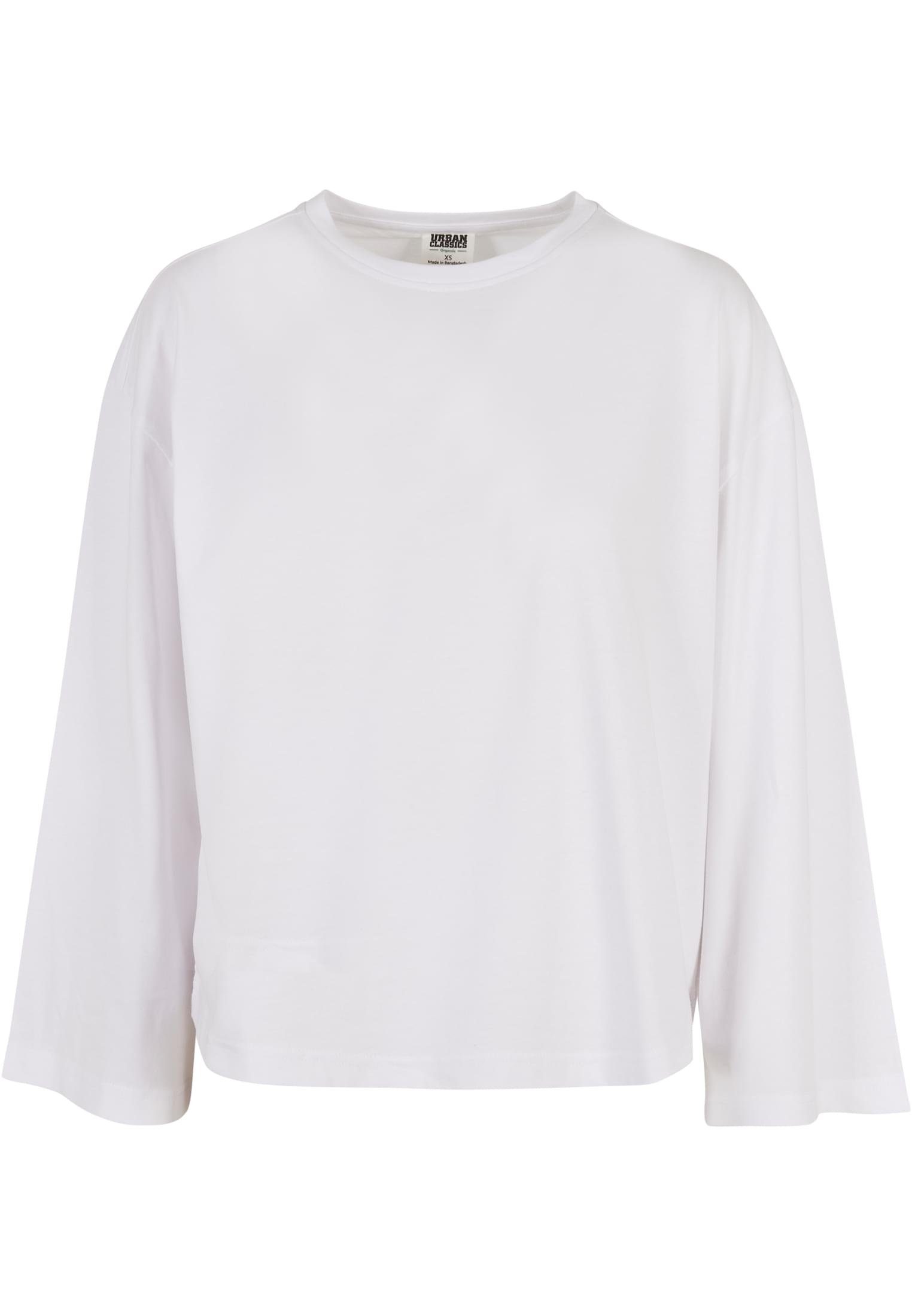CLASSICS Ladies Oversized Longsleeve white Wide Langarmshirt Damen URBAN (1-tlg) Organic