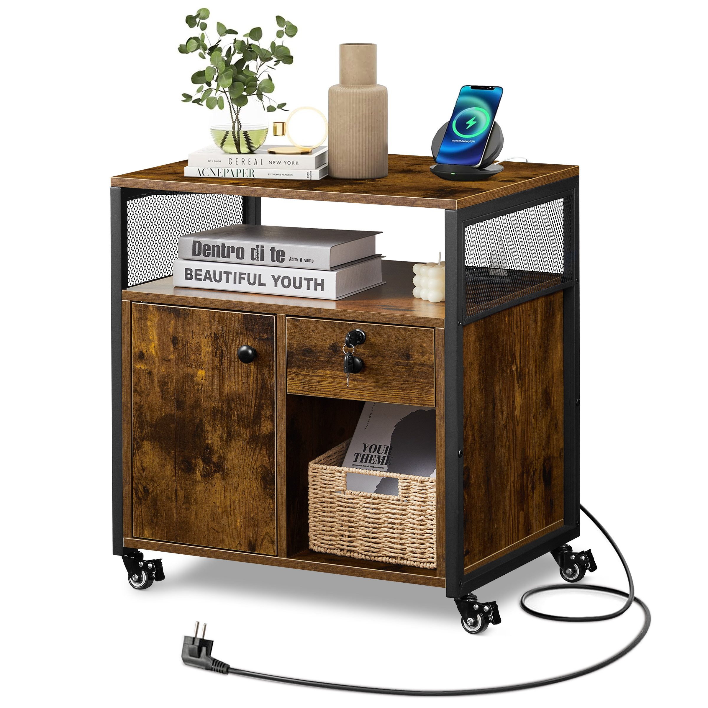Ofcasa Aktenschrank Rollcontainer Büroschrank (1er Set) günstig online kaufen