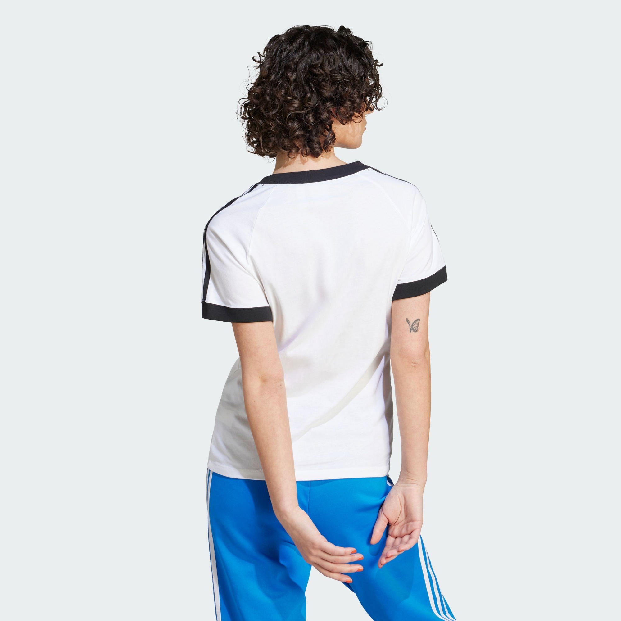 adidas Originals T-Shirt 3-STREIFEN CLASSICS ADICOLOR SLIM T-SHIRT White