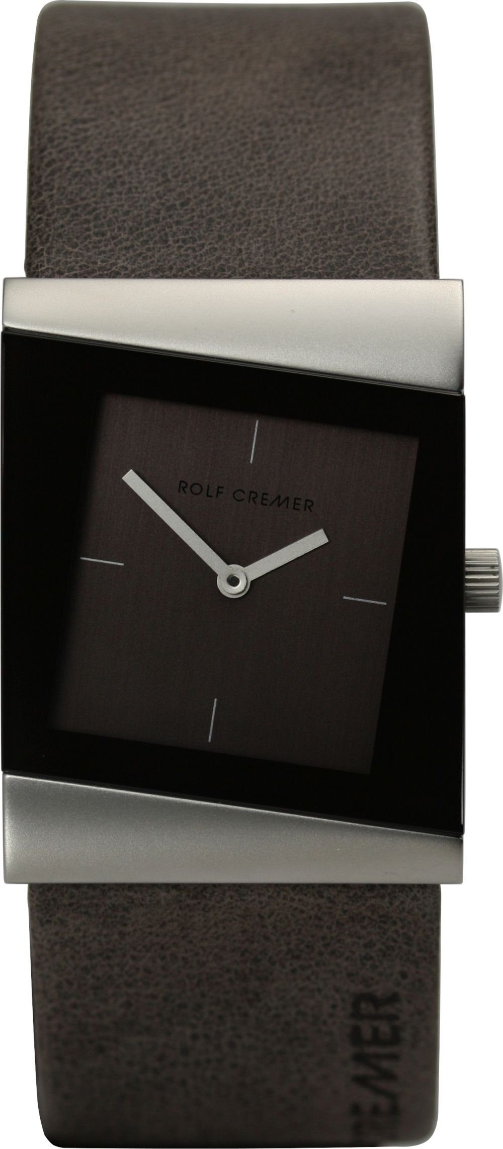 Rolf Cremer Quarzuhr Rolf Cremer Uhr Style 500001 Lederband, Edelstahl, schwarz, (1-tlg)