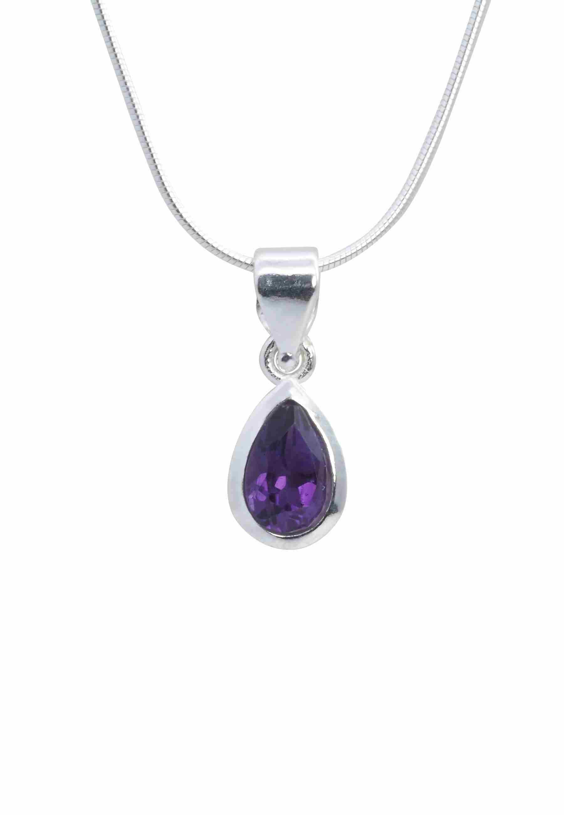 mantraroma Kette mit Anhänger PIANURA Tropfen aus 925 Silber mit Amethyst f günstig online kaufen