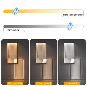 Nettlife LED Deckenleuchte Wohnzimmer Weiß Dimmbar mit Fernbedienung Deckenlampe 80CM Metall, LED fest integriert, Schlafzimmer Kinderzimmer Küche