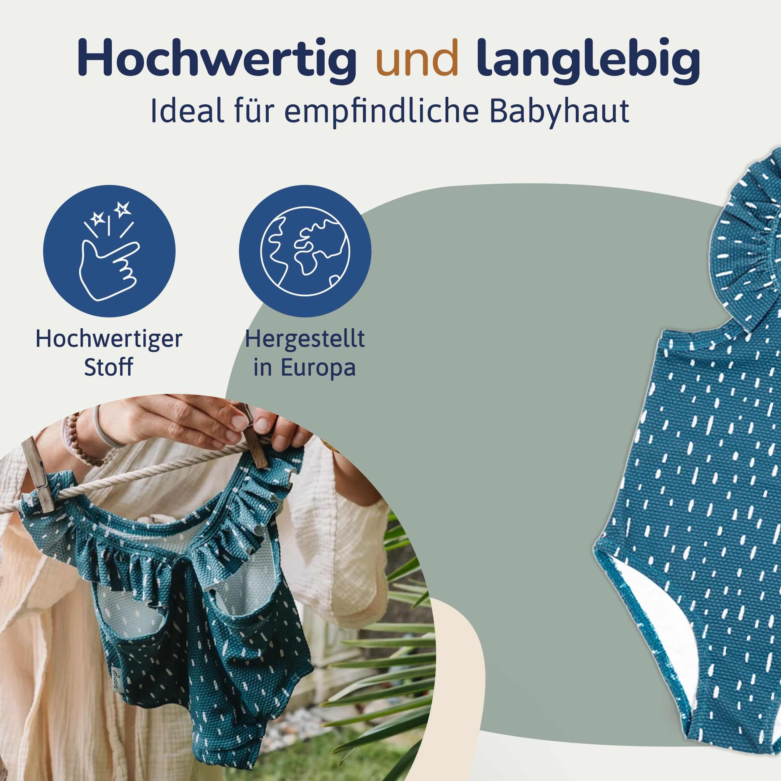 Hinzling Badeanzug Kinder – UV Schutz UPF 50+ – Schwimmanzug Kinder schnell trocknend
