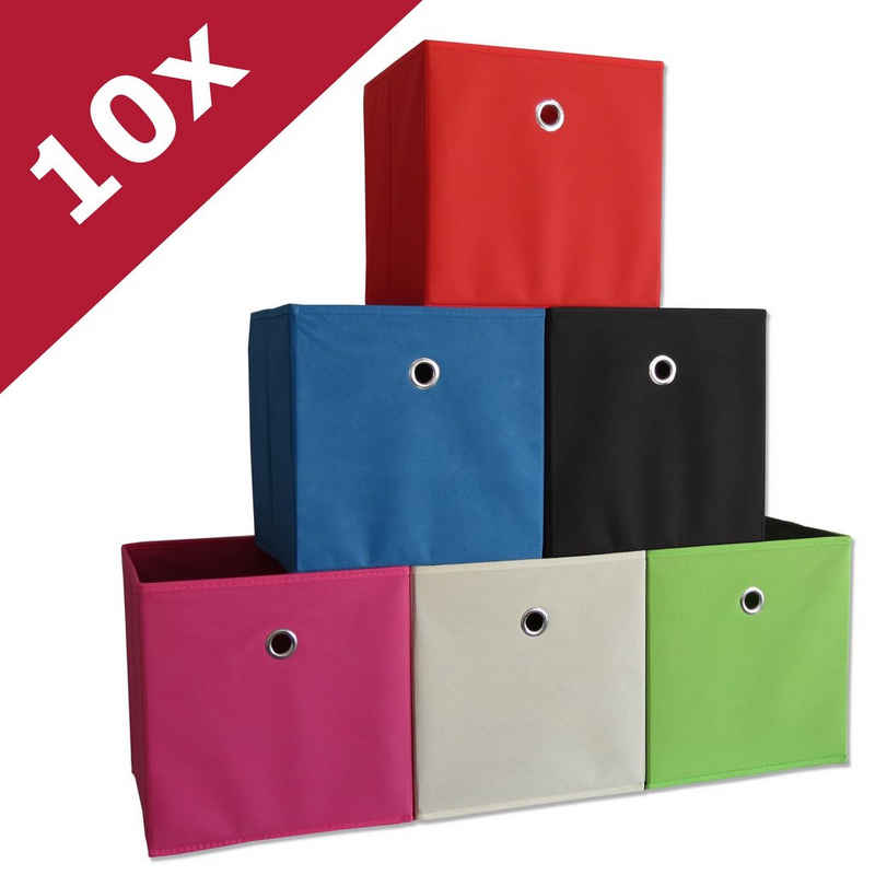 VCM Faltbox »10er Set Faltbox Klappbox Aufbewahrungsbox Boxas« (10 St)