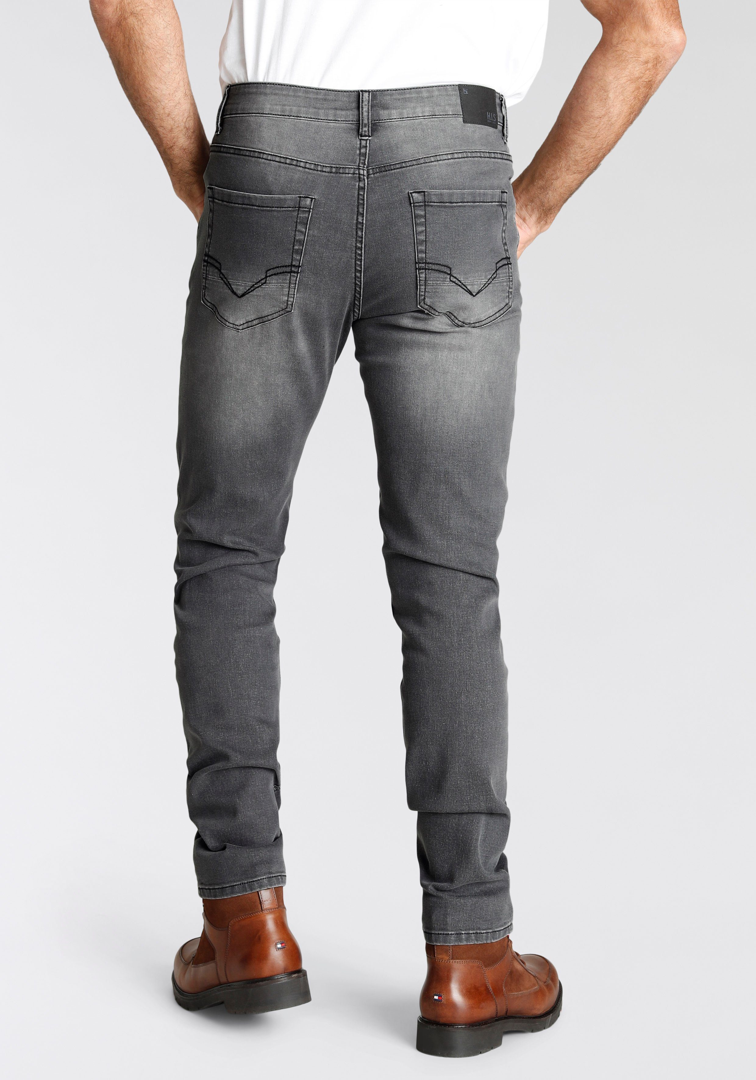 H.I.S Slim-fit-Jeans FLUSH schmale Beinform, mit Used-Effekten, niedrige Leibhöhe