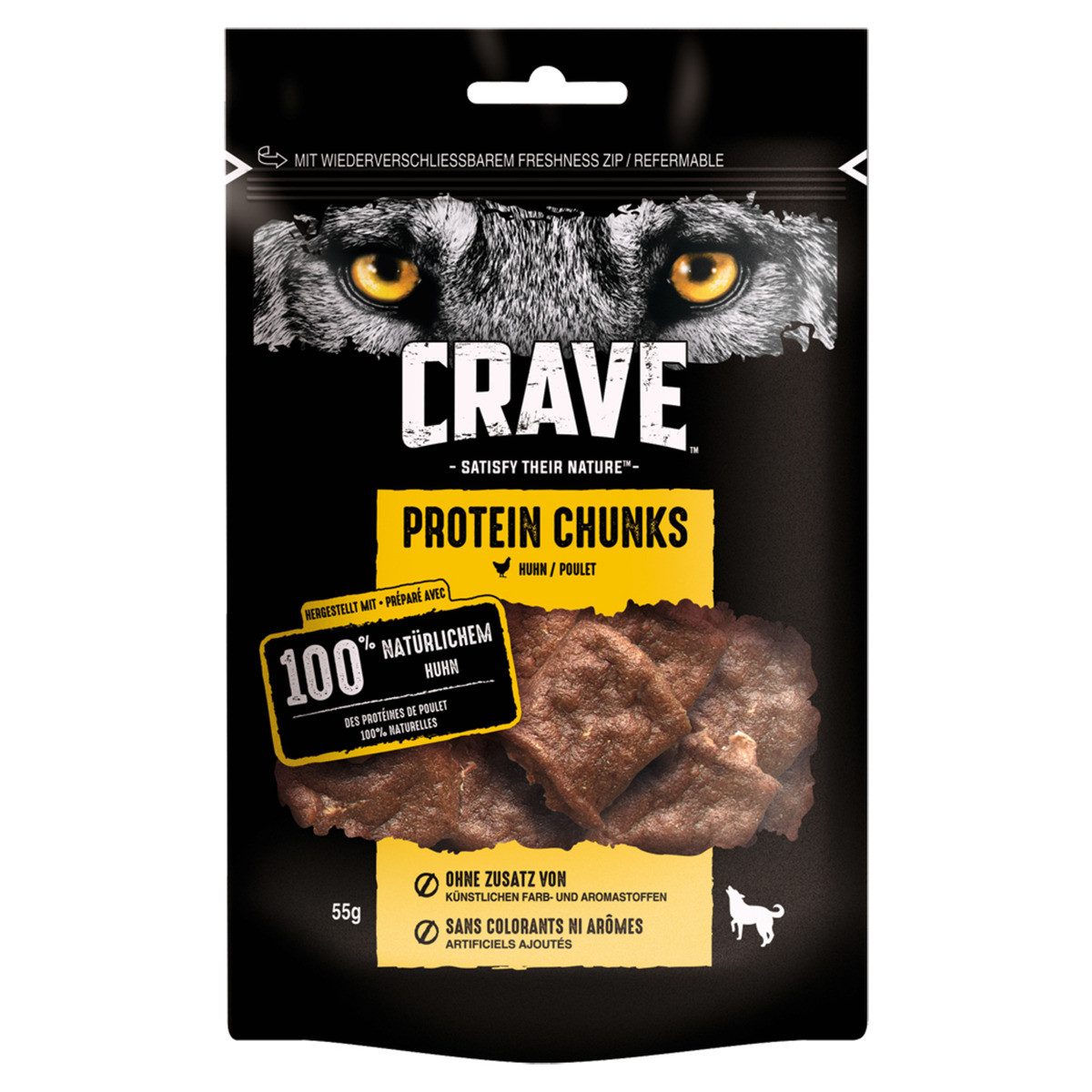 CRAVE Protein Chunks mit Huhn 55 g - 6 Stück