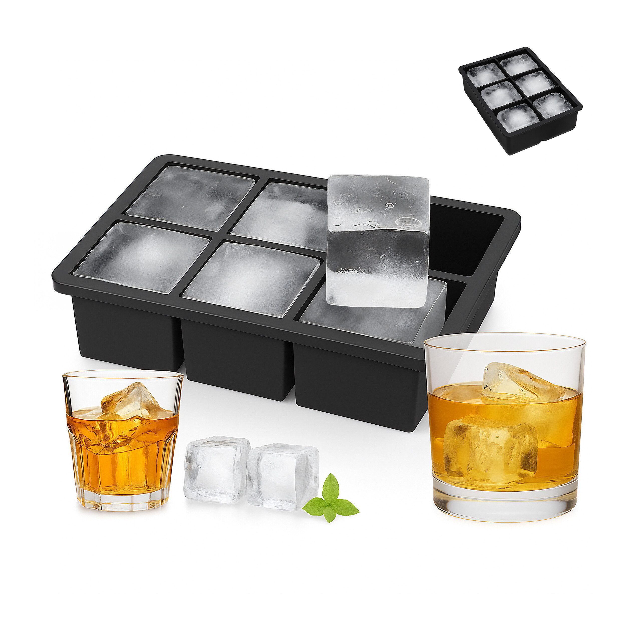 Eiswürfelform 2 x Eiswürfelform Silikon 5 cm