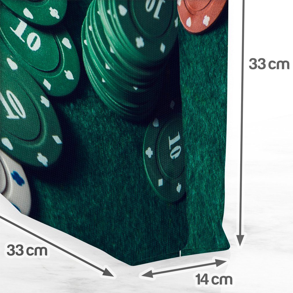 vegas Glücksspiel Henkeltasche Poker Spiel Glück Poker (1-tlg), Spiel VOID Tisch Tisch Glück las