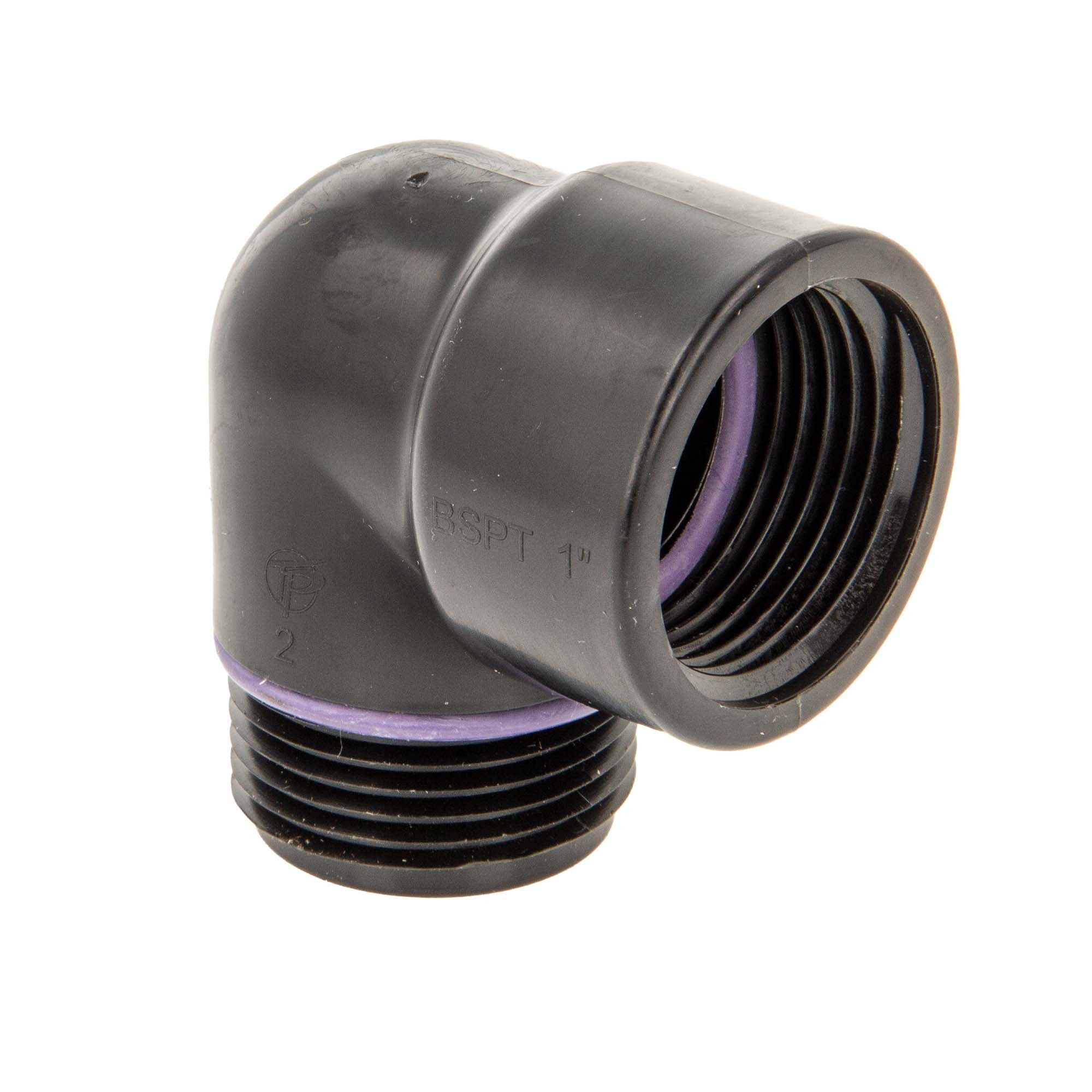 Plas-Fit Ltd. Bewässerungssystem 90° Winkel Self Seal PP-Schraubverbinder, IG x AG, 10 bar Typ EFS