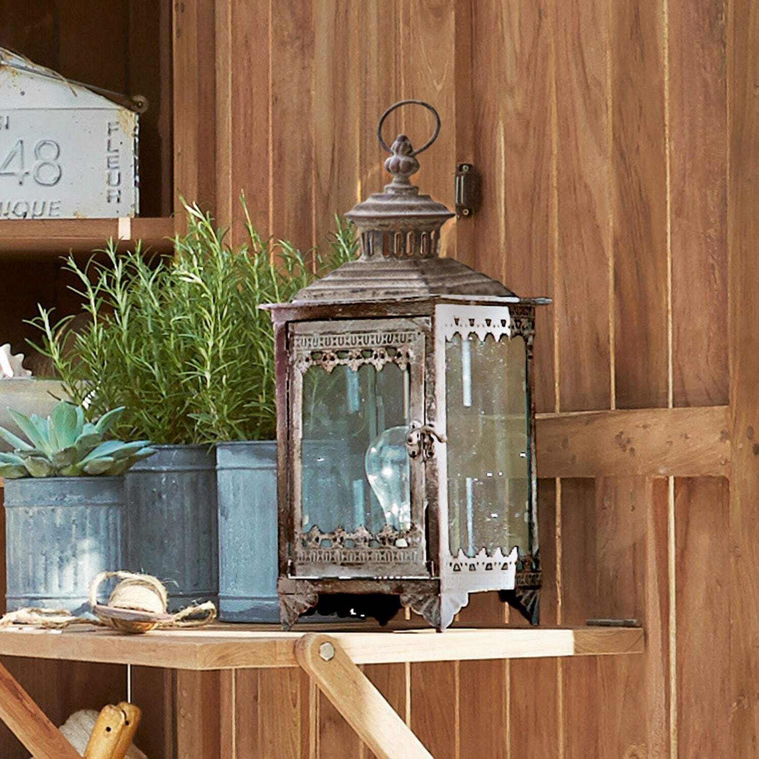 Mirabeau LED Laterne LED-Laterne Féerie antikbraun