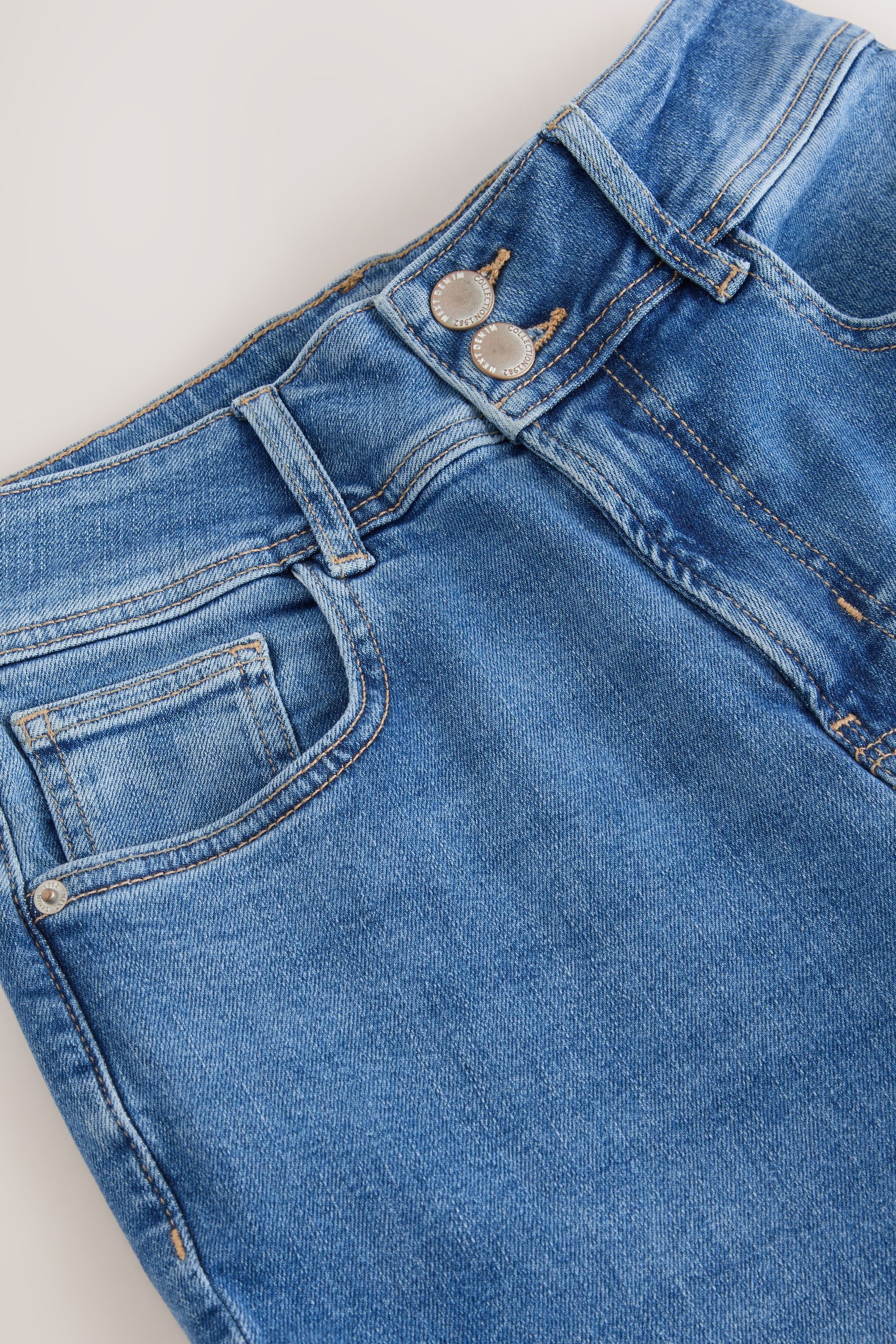 Next Stretch-Jeans Sanduhr Hochbund-Jeans mit weitem Bein und Stretch (1-tlg)