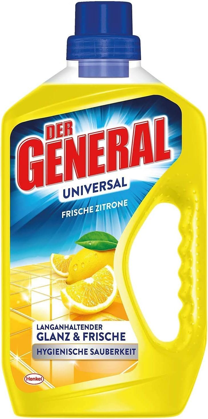DERGENERAL Frische Zitrone Universalreiniger (Packung, [1-St. Bodenreiniger Streifenfrei)