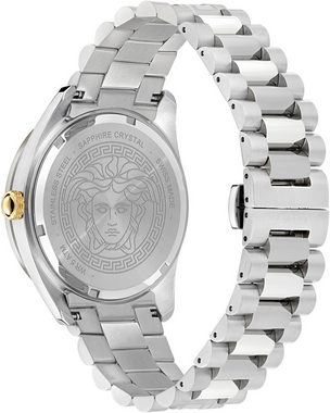 Versace Quarzuhr V DOME, Armbanduhr, Herrenuhr, Swiss Made, Leuchtindizes (Zifferblatt), Datum