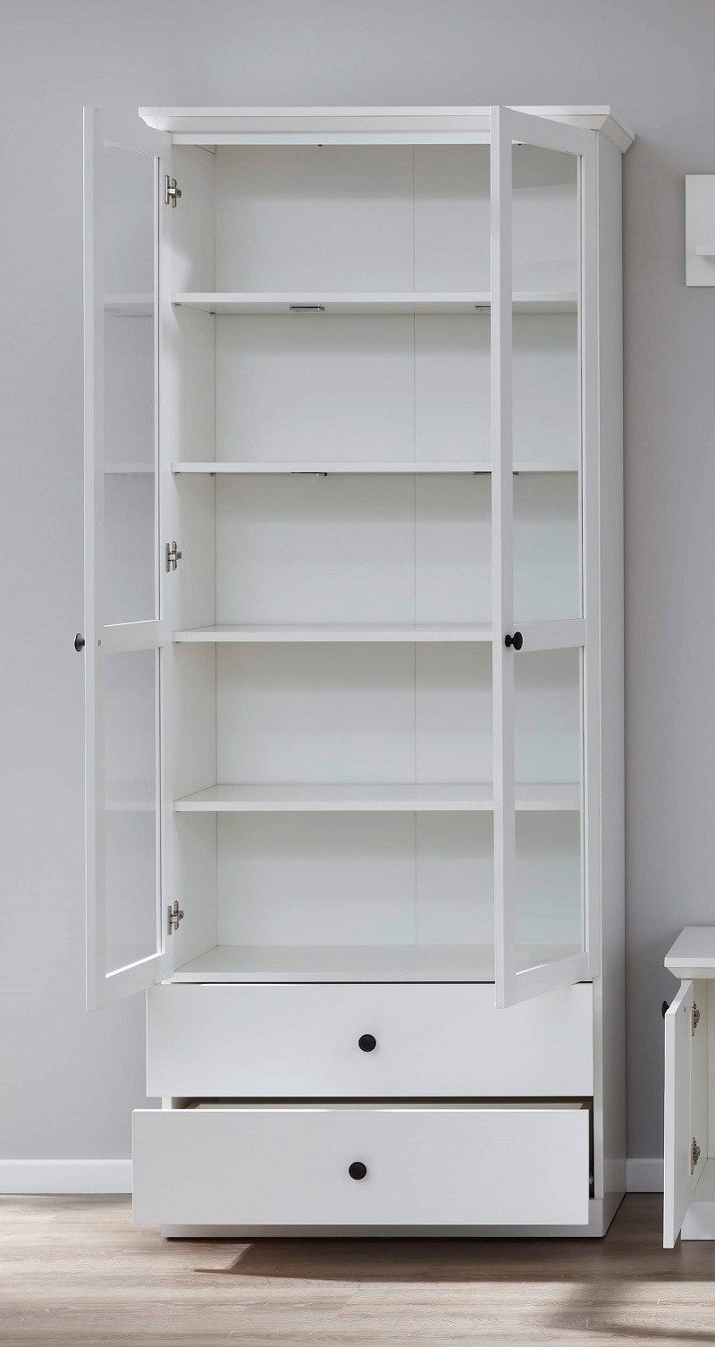 trendteam Vitrine Vitrine Baxter, Landhausstil, weiß, ohne Beleuchtung
