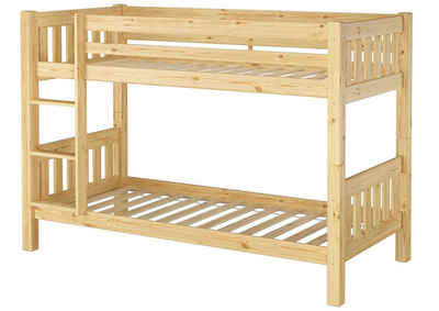 ERST-HOLZ Etagenbett Kinderetagenbett massiv Kiefer Kinderzimmer 90x200 Stockbett Hochbett Kinderbett, Rollrost 60.06-09