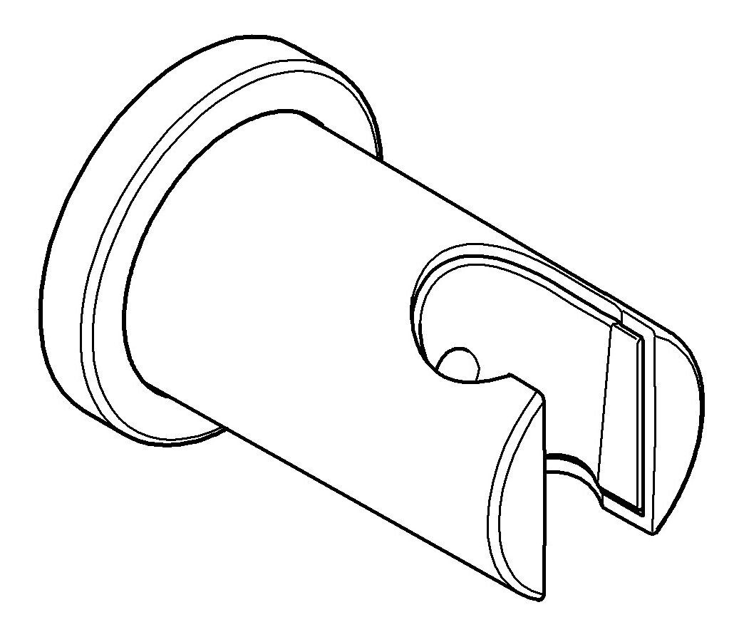 Grohe Brausehalter Rainshower, Handbrausehalter nicht verstellbar runde Rosette
